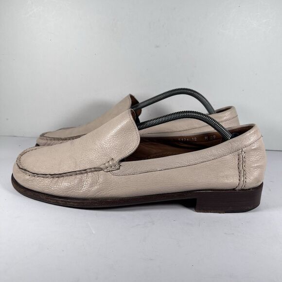 Cole Haan Beige Pebbled Leather Resort Loafers Made In Italy Men's Size 12 - Picture 3 of 8